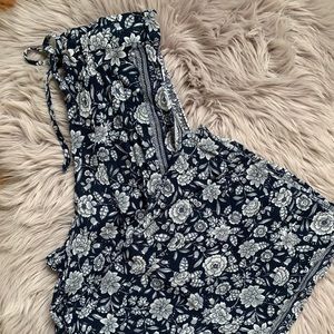 American Eagle Floral Wide-Leg Palazzo Pants